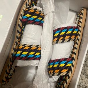 Steve Madden Bright Multicolor Rope Sandals